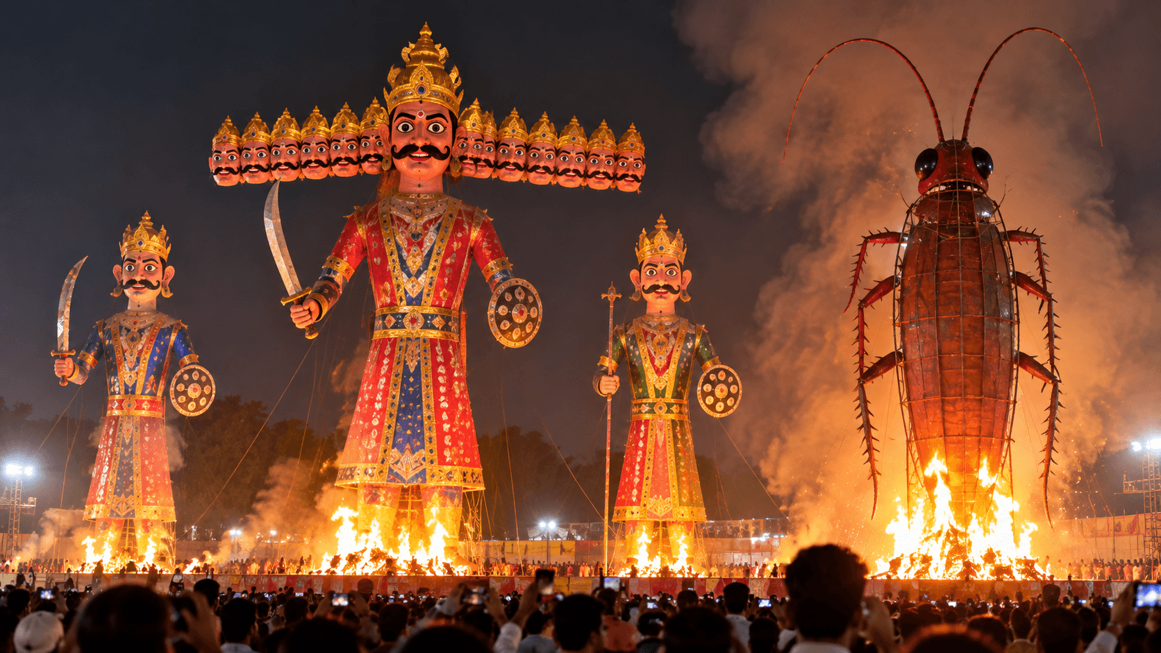 Cockroach Effigy Burn Delhi